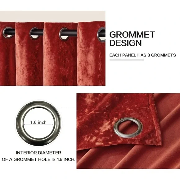 Elegant Velvet Curtain set - Picture 3 of 8